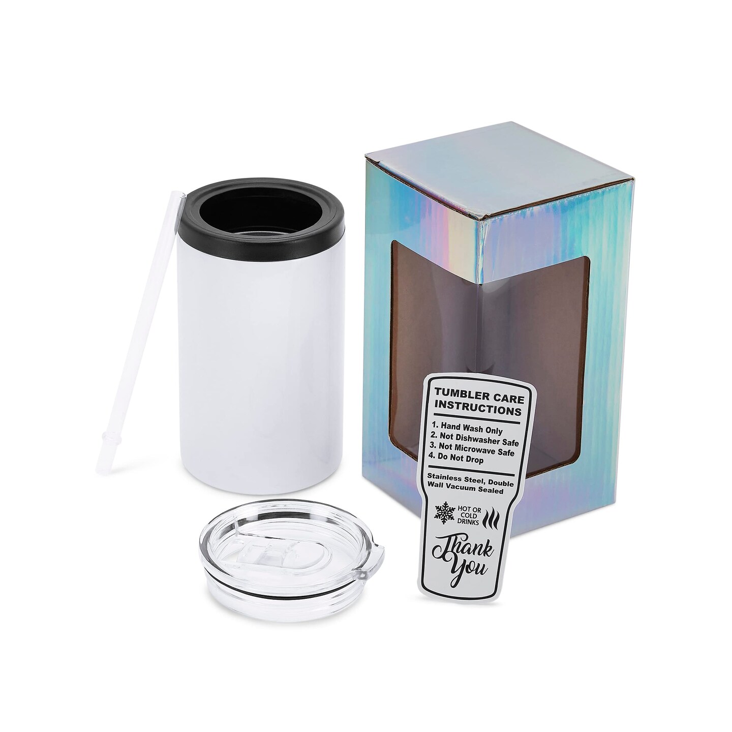 Makerflo 12 oz Thick Duozie Sublimation Blank Tumbler with Lid and Straw - Pack of 1 | Craft-Ready for DIY Gifts &#x26; Personalization (Sublimation, Epoxy, UV DTF, Vinyl, and Laser Engraving)