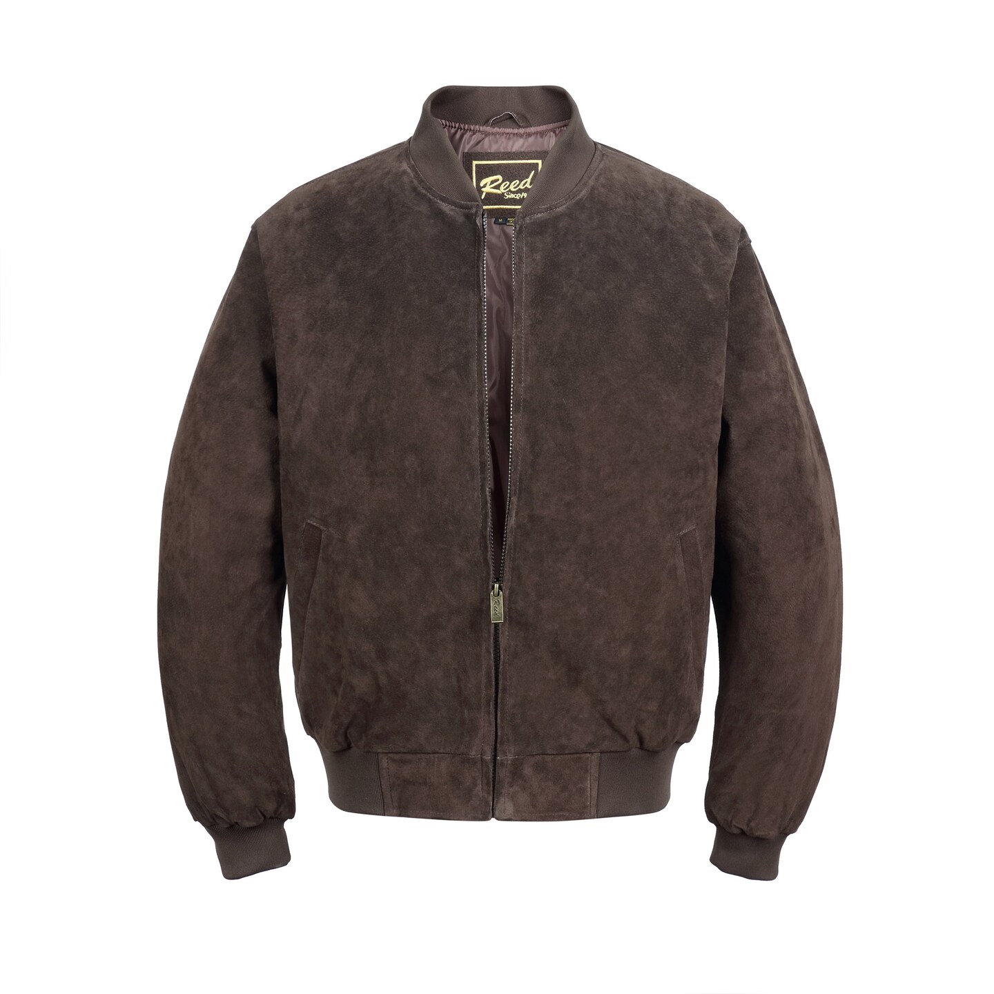 REED Men&#x27;s Baseball Suede Leather Jacket (Imported)