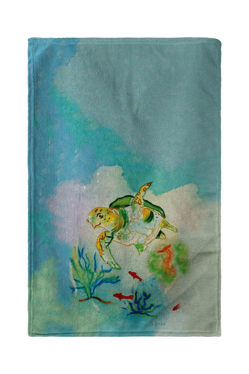 Betsy Drake Betsy&#x27;s Sea Turtle Kitchen Towel