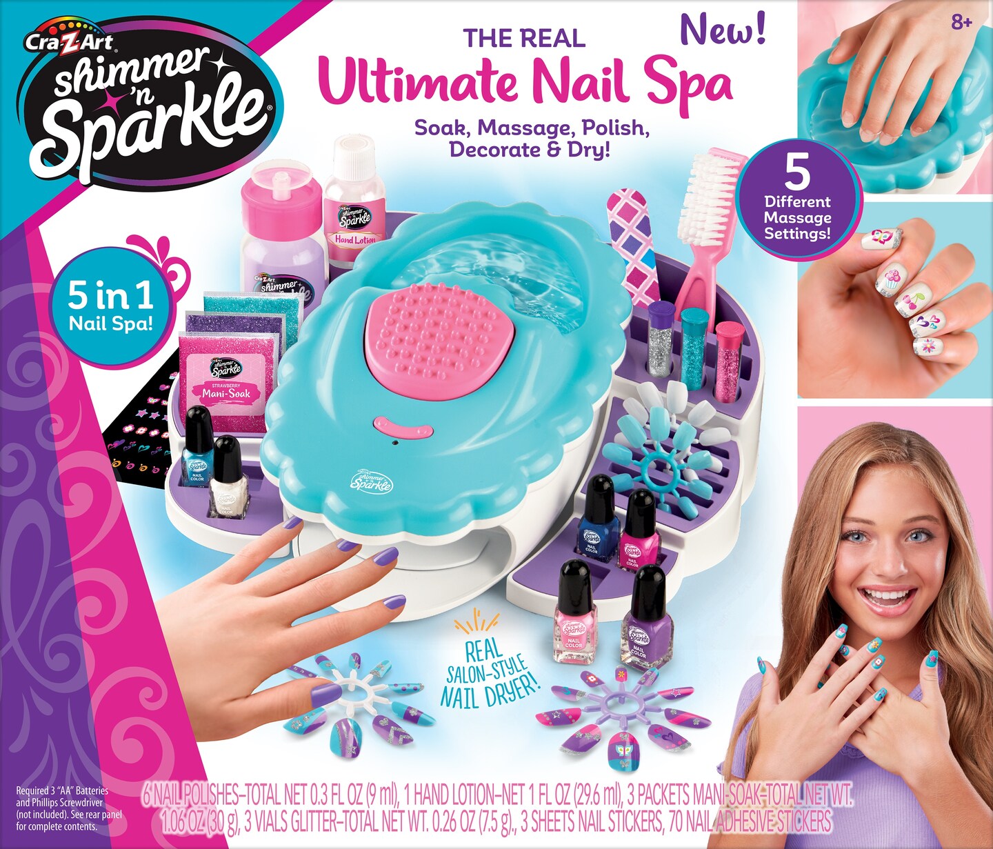 Cra-Z-Art Shimmer &#x27;N Sparkle All in One Hand &#x26; Nail Spa-