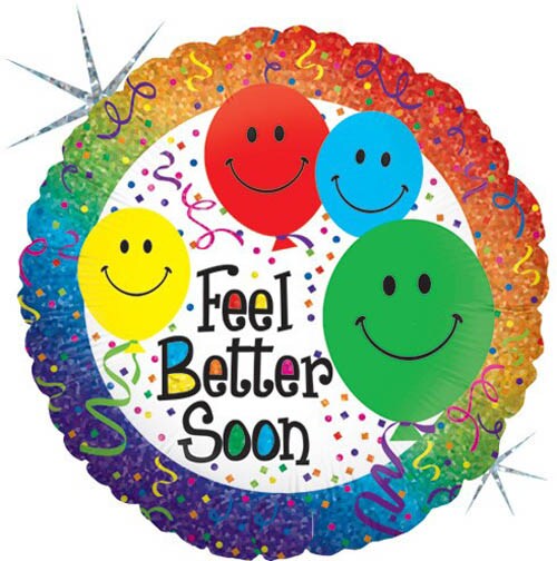 18-Inch Smiley Balloons Feel Better Balloon