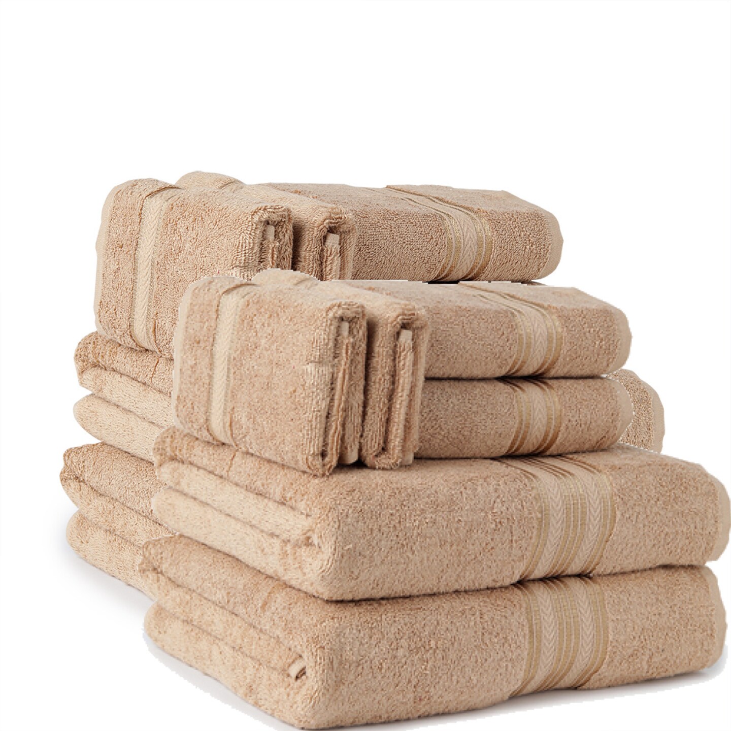 Infinite Basics 12-Piece Towel Set 100% Ringspun Cotton