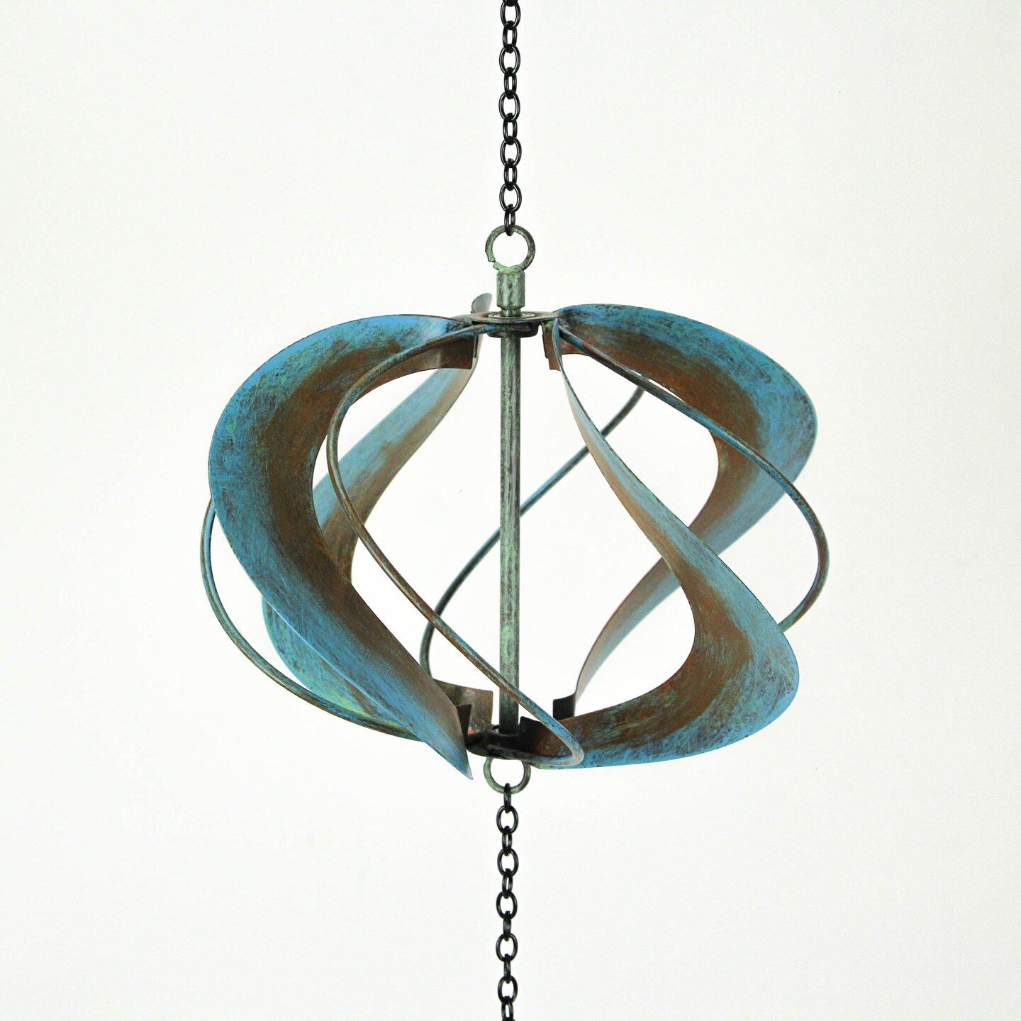 Metal Dragonfly Wind Spinner Chain Kinetic Garden Sculpture Home Decor