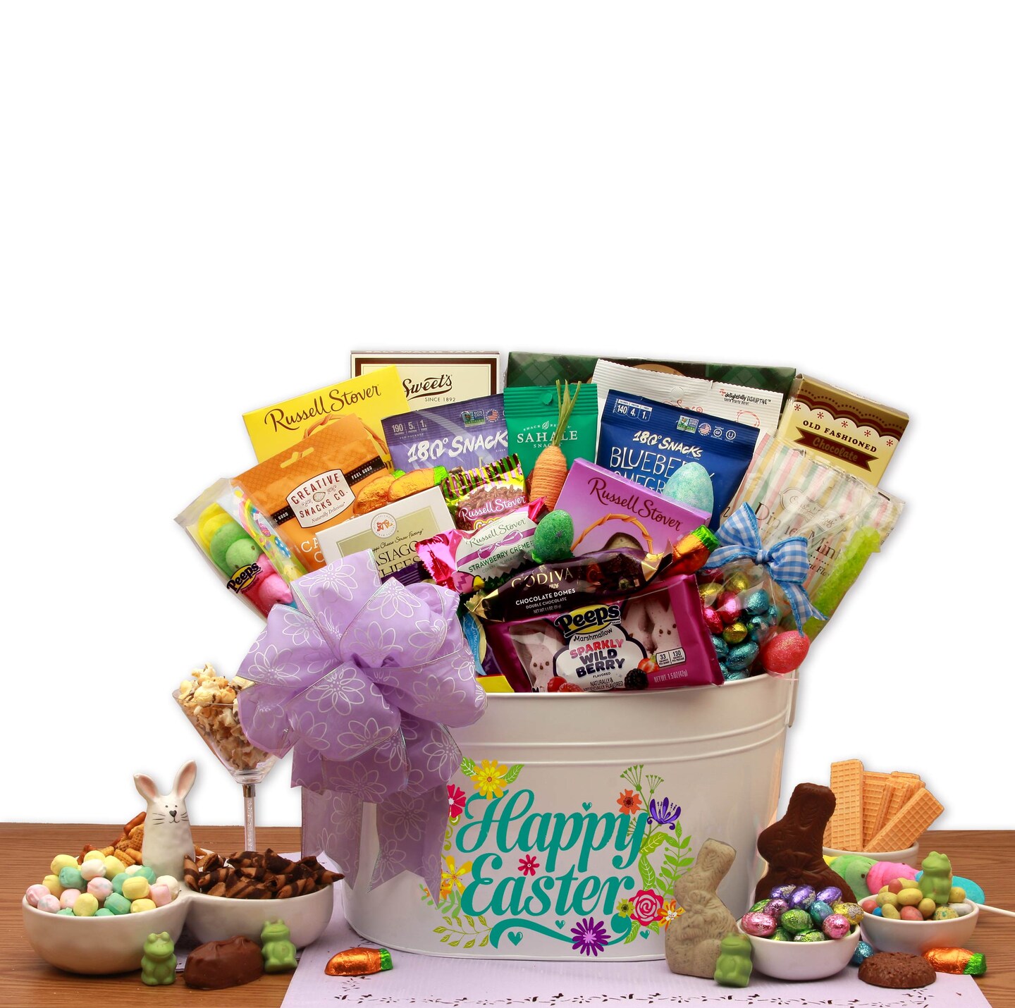 GBDS Easter Gift Basket - Our Best Easter Wishes Deluxe Gift Basket