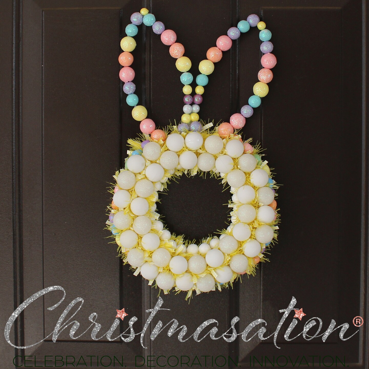 Easter wreath for front door buy or inside decor pastels