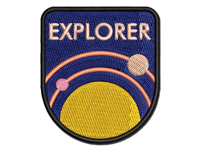 Explorer Space Solar System Science Multi Color Embroidered Iron On Or Hook And Loop Patch 3383