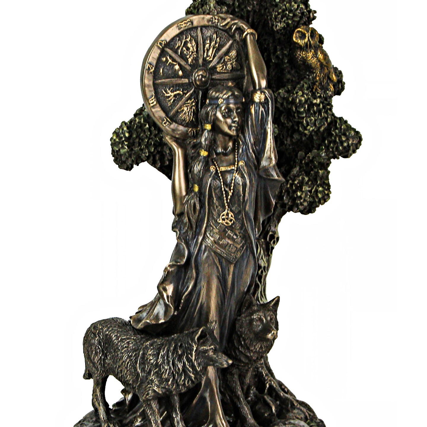 Arianrhod, Celtic Goddess of Fertility and Fate Bronze Finish Statue