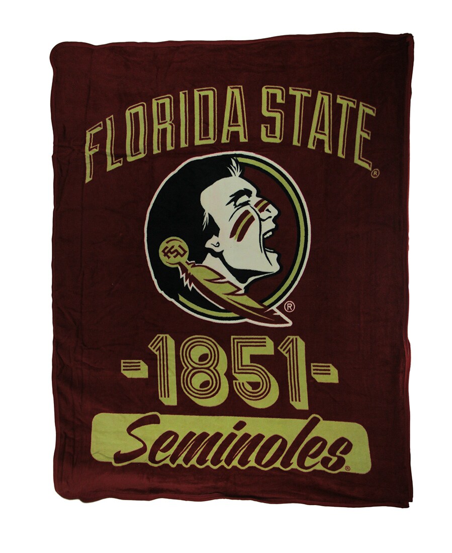 Florida State Seminoles Plush Throw in a Tote Travel Blanket
