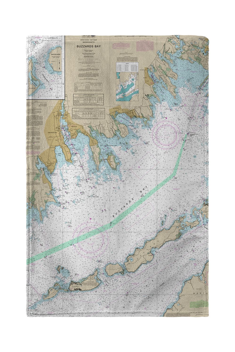 Betsy Drake Buzzards Bay, MA Nautical Map Beach Towel | Michaels