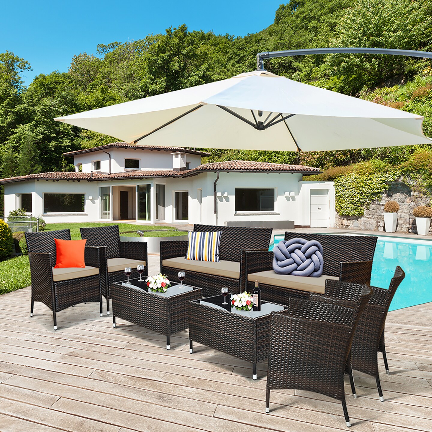 Costway rattan outlet patio furniture