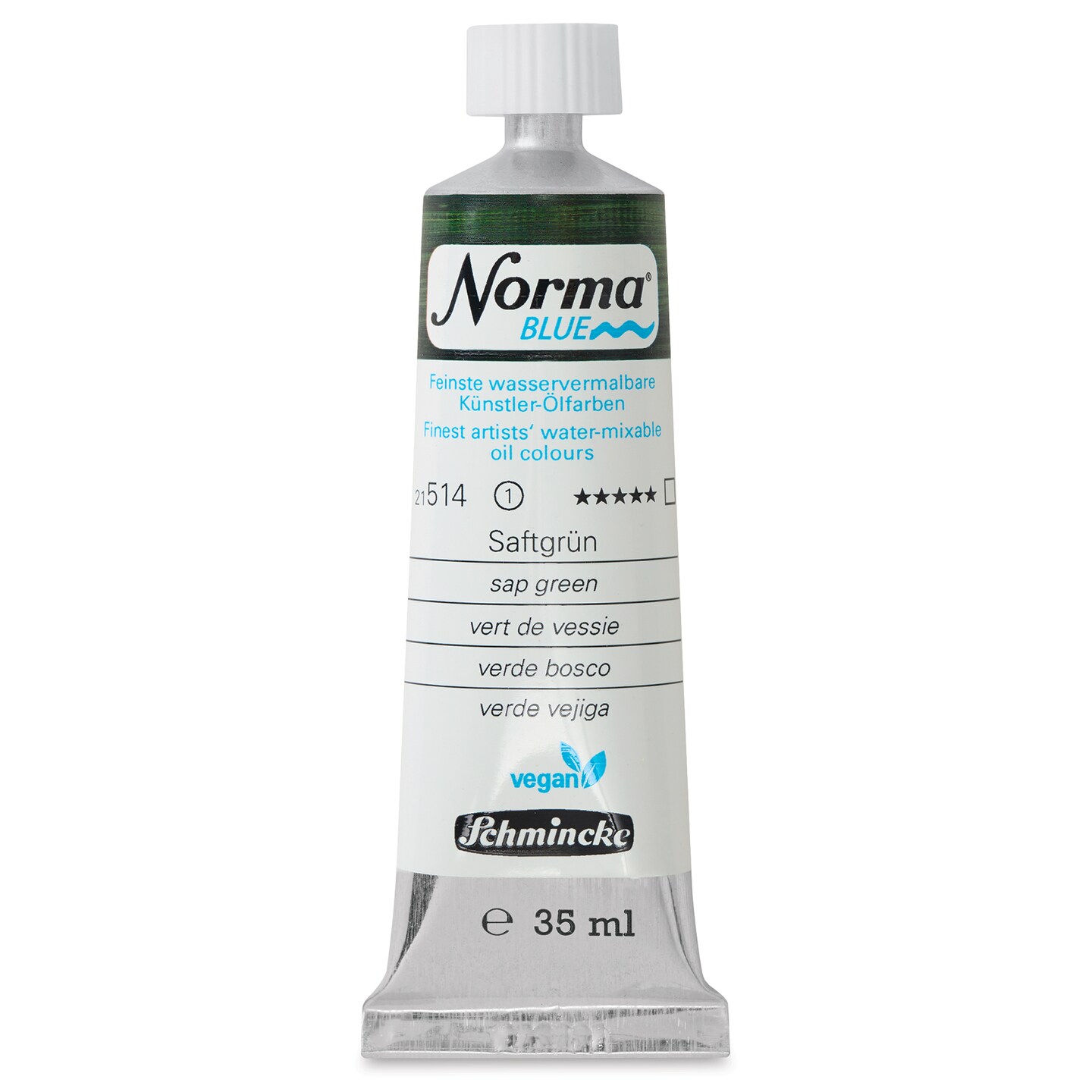 Schmincke Norma Blue Water-Mixable Oil Paint - Sap Green, 35 ml