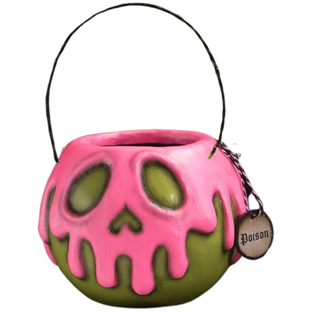 Small Green Apple With Pink Poison Bucket 4.5&#x22;