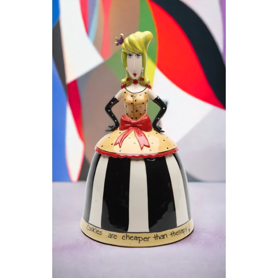 Cookies Are Cheaper Than Therapy Ceramic Cookie Jar, Home Decor Kitchen Storage