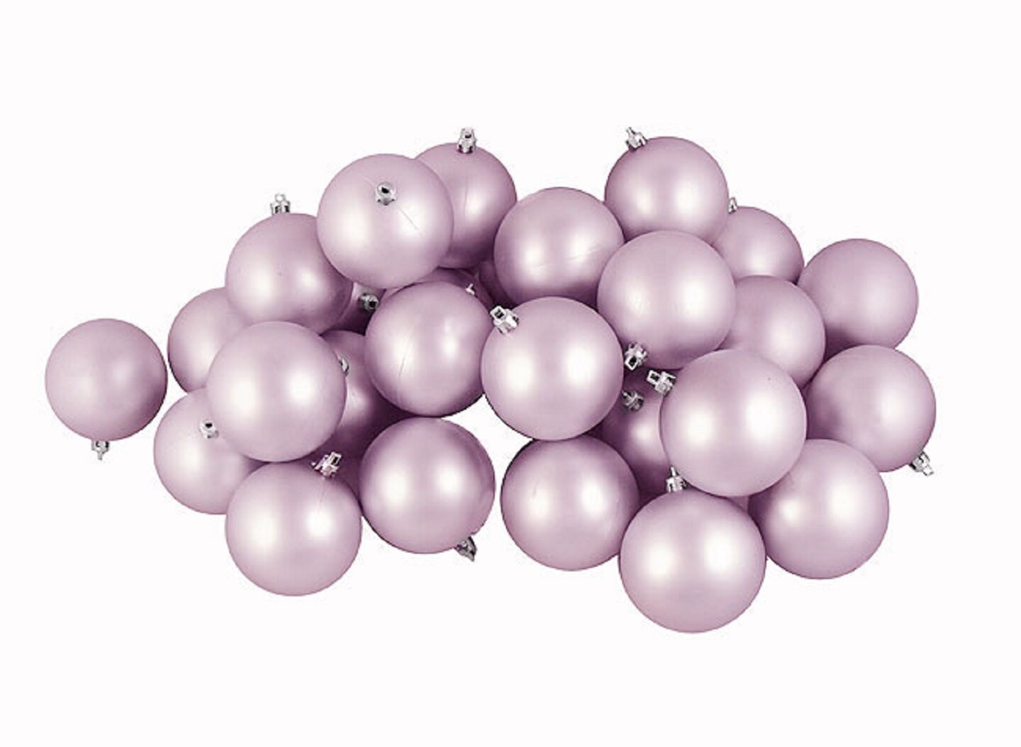 Northlight 12ct Lavender Shatterproof Matte Christmas Ball Ornaments 4&#x22; (100mm)