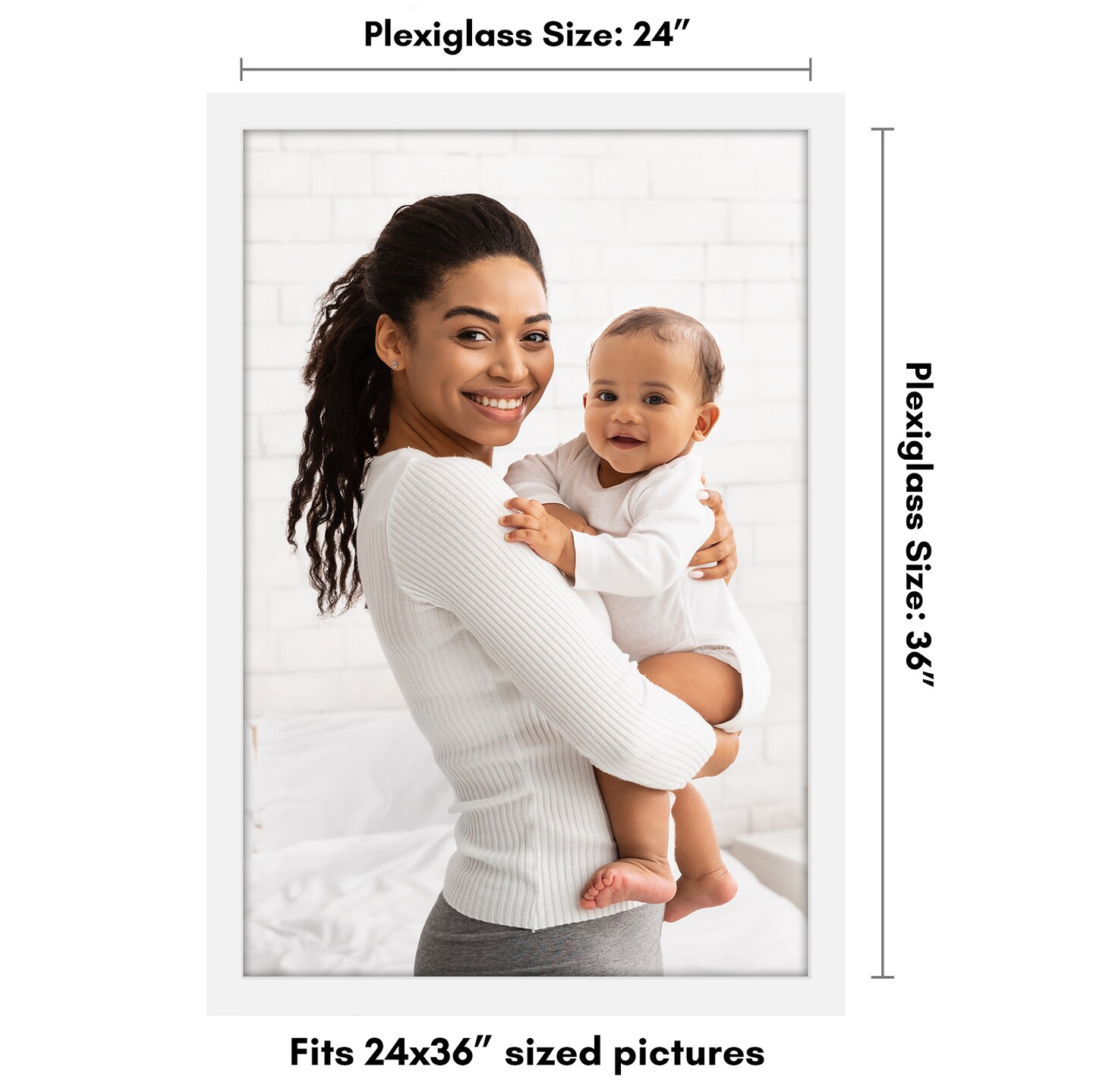 Americanflat Gallery Poster Frame - Wooden Picture Frame for Wall Art - Plexiglass Cover - Hanging Hardware for Horizontal or Vertical Display