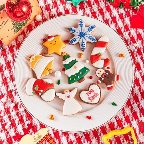 9 Pieces Christmas Cookie Cutters 2&#x22; to 3.5&#x22; Cookie Cutters Cookie Cutters Christmas Shapes