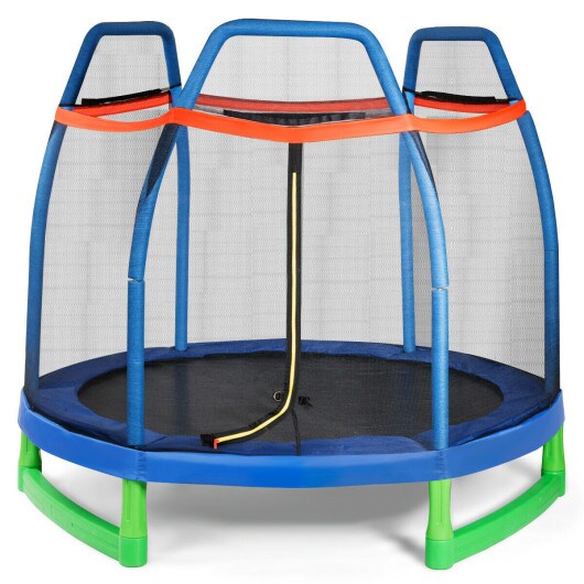 Kids Trampoline with Safety Enclosure Net