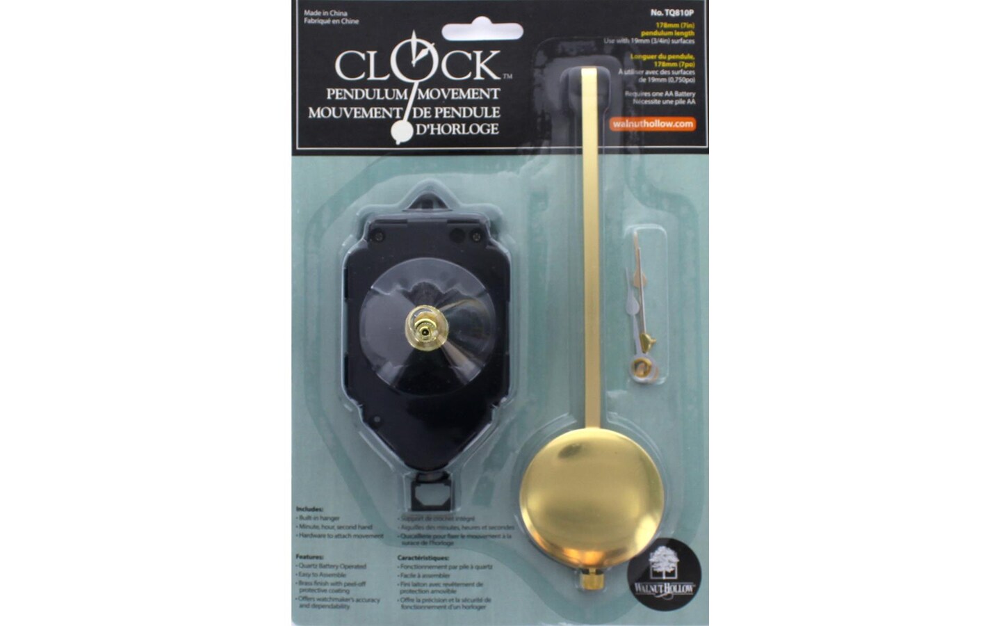 Walnut Hollow Clock Movement Pendulum Sm