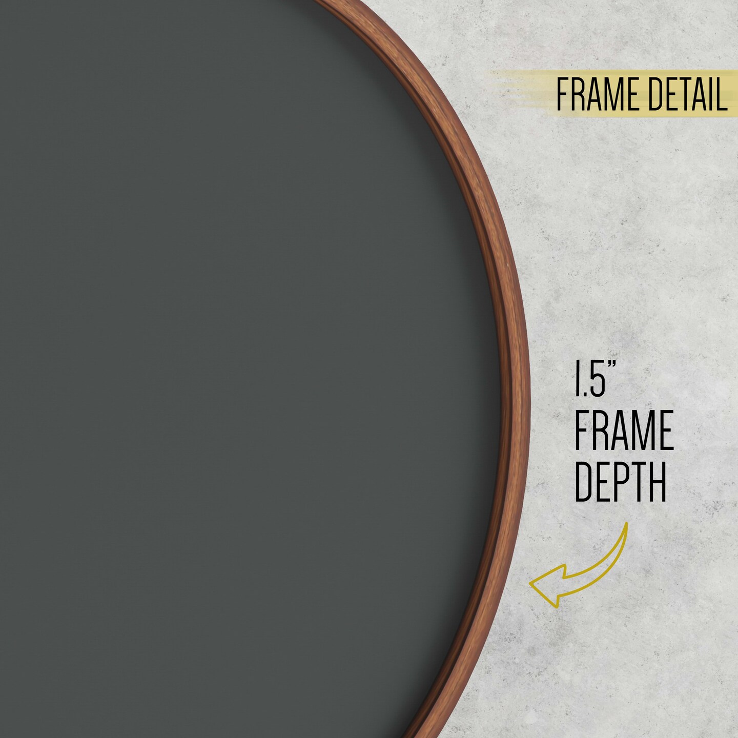 HBCY Creations Round Wood Framed Wall Mounted Magnetic Chalkboards with Eraser and Chalk
