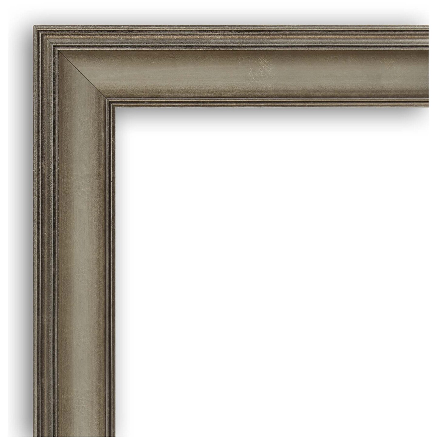 Mezzanine Antique Silver Narrow Wood Picture Frame, Photo Frame, Art Frame