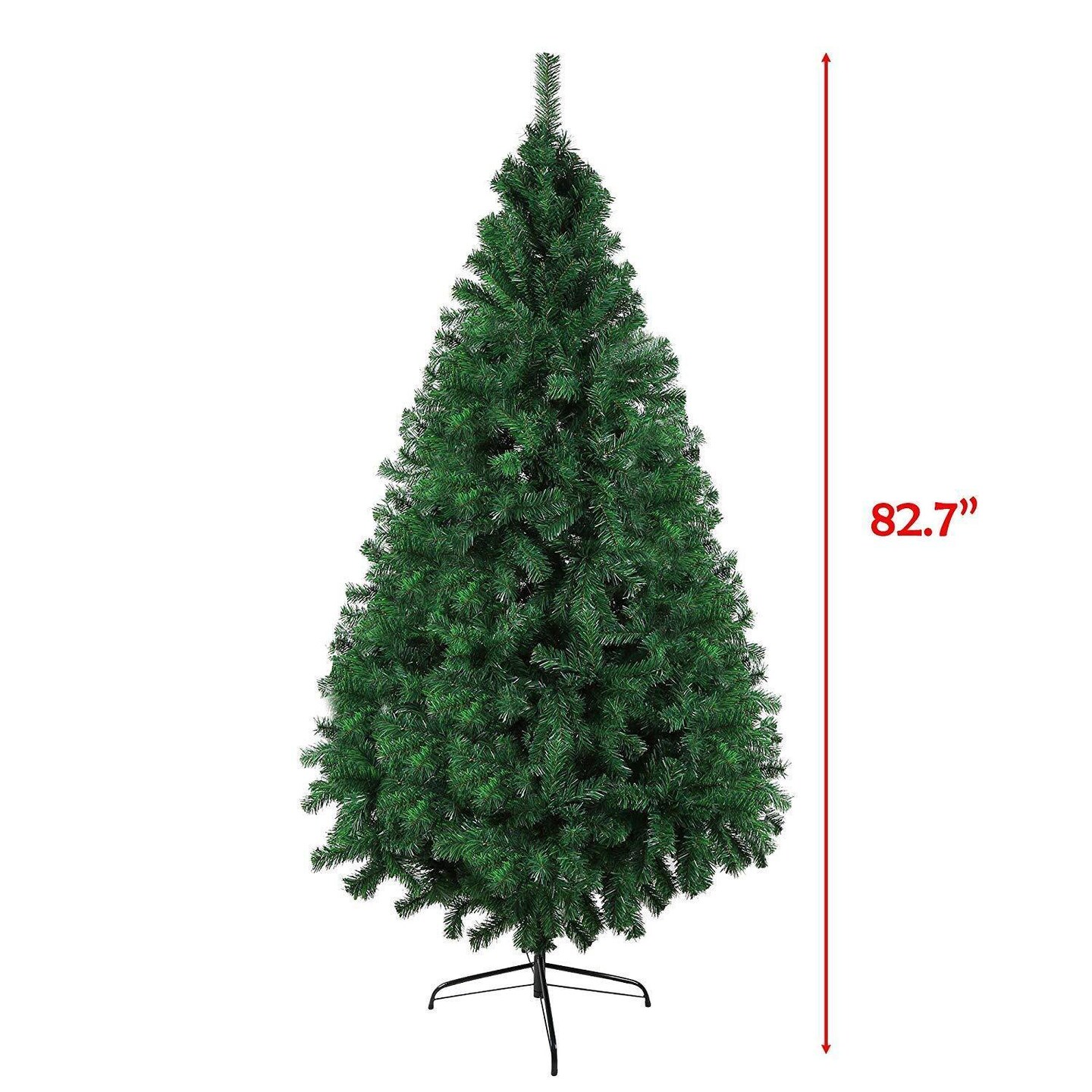 Bosonshop Upgraded 7&#x27; Green Metal Christmas tree, with Decorations