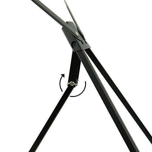 Aluminum Tabletop Easel, Portable Tripod Display Stand Adjustable Height from 15" to 21" with Extension Arm Wings, Desktop Display Easel for Canvas, Paintings, Photos, Signs