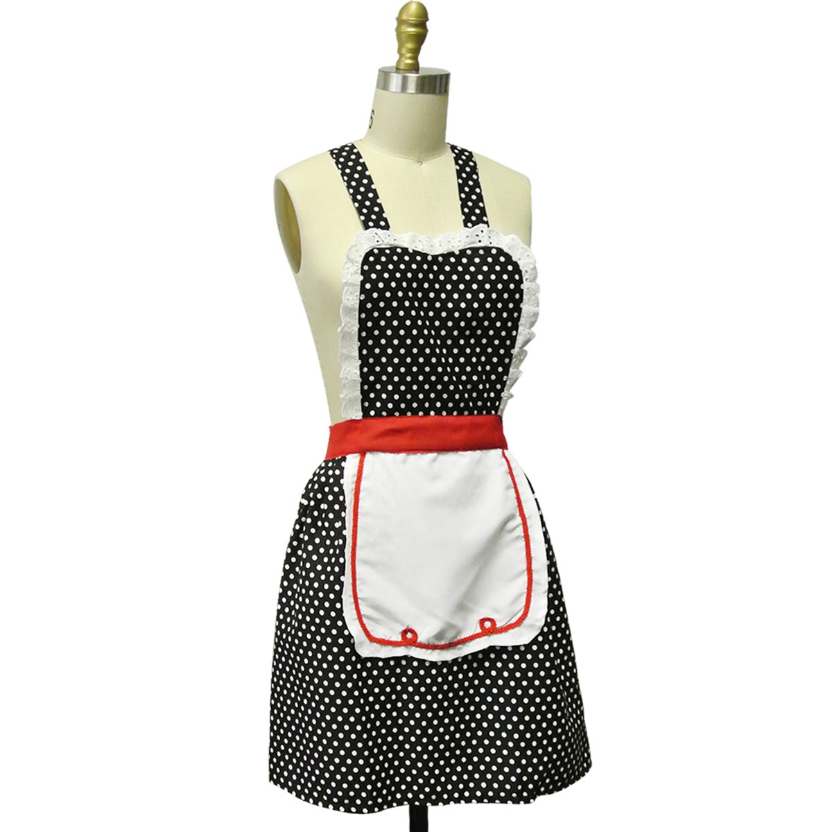 Wrapables Retro 50&#x27;s Polka Dot Apron