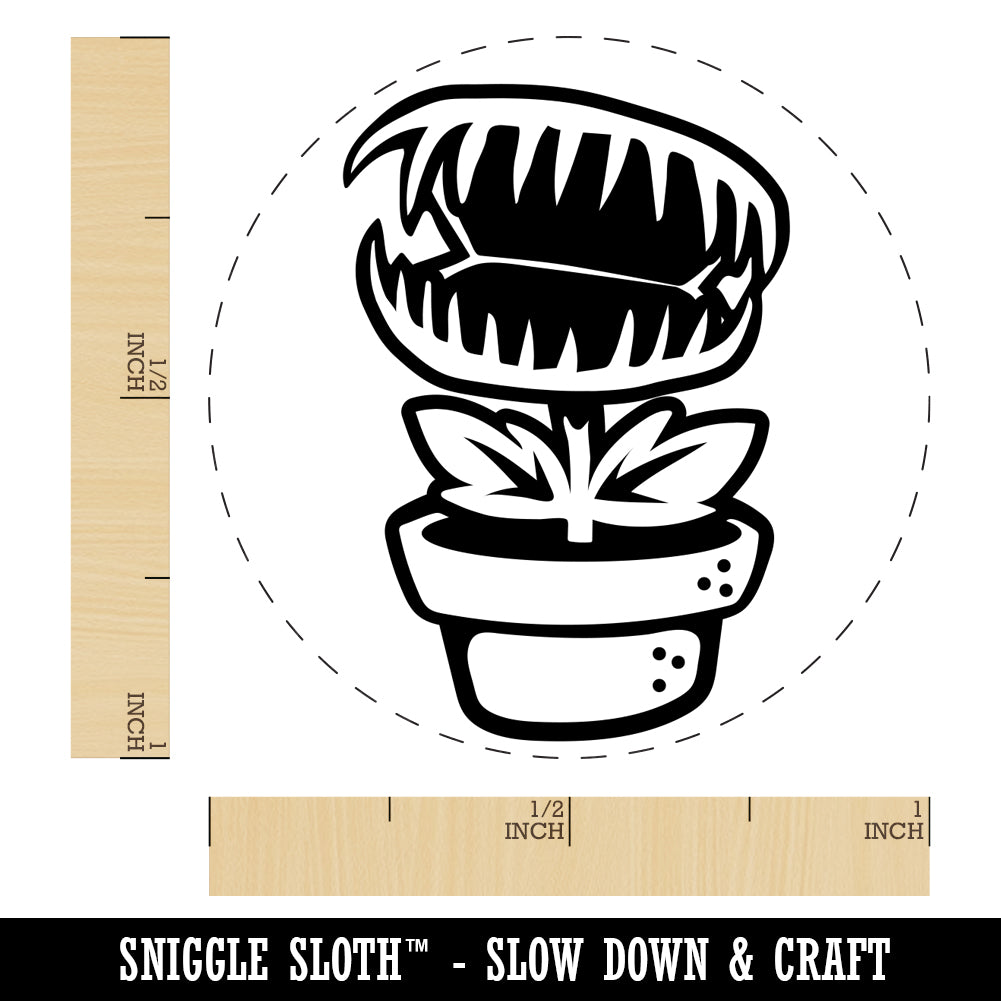 Venus Fly Trap Carnivorous Plant Self-Inking Rubber Stamp for Stamping Crafting Planners