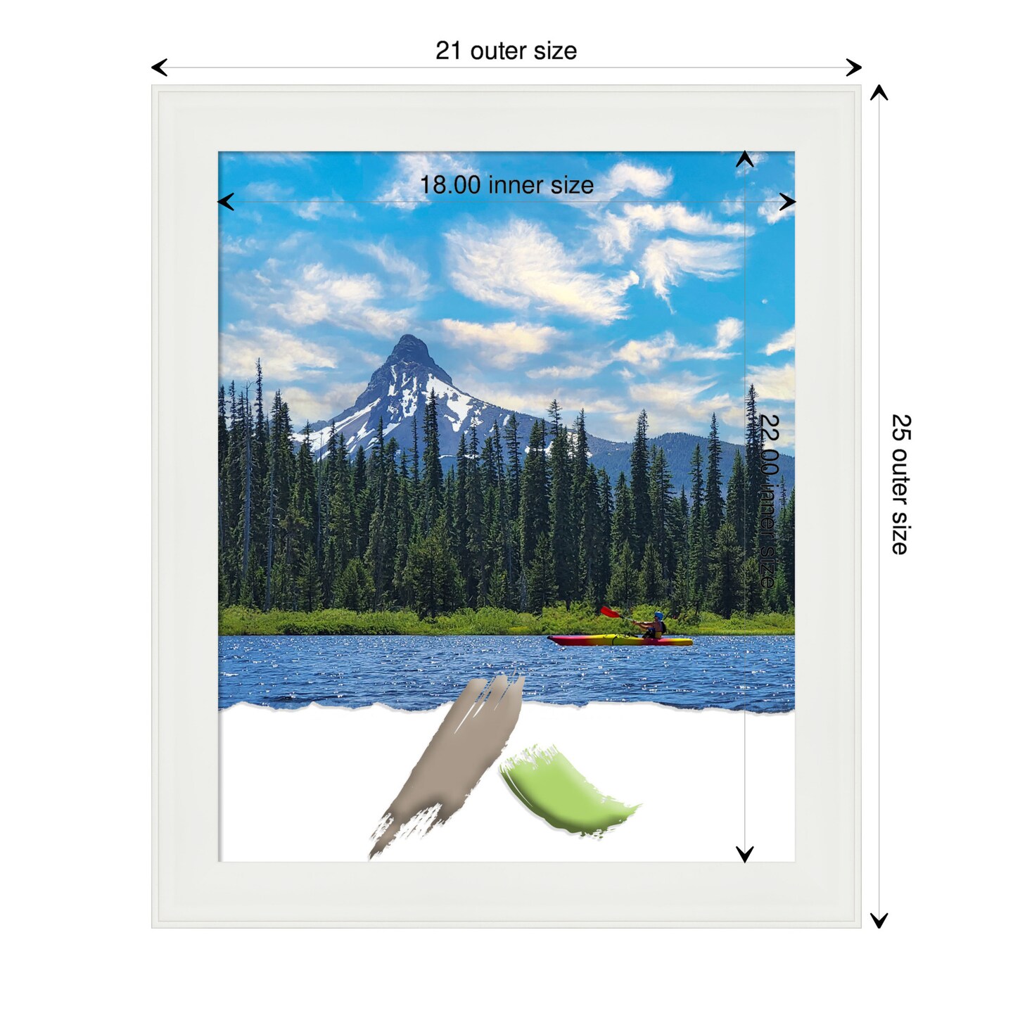 Amanti Art Vanity White Narrow Picture Frame