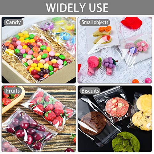  240Pcs Clear Self Sealing Cellophane Bag 4x6 Inches 1.4 Mils  Clear Plastic Bags Reusable Self Adhesive Cello OPP Bags for Candy, Bakery  Cookie Bags, Treat, Jewelry, Cards : Health & Household
