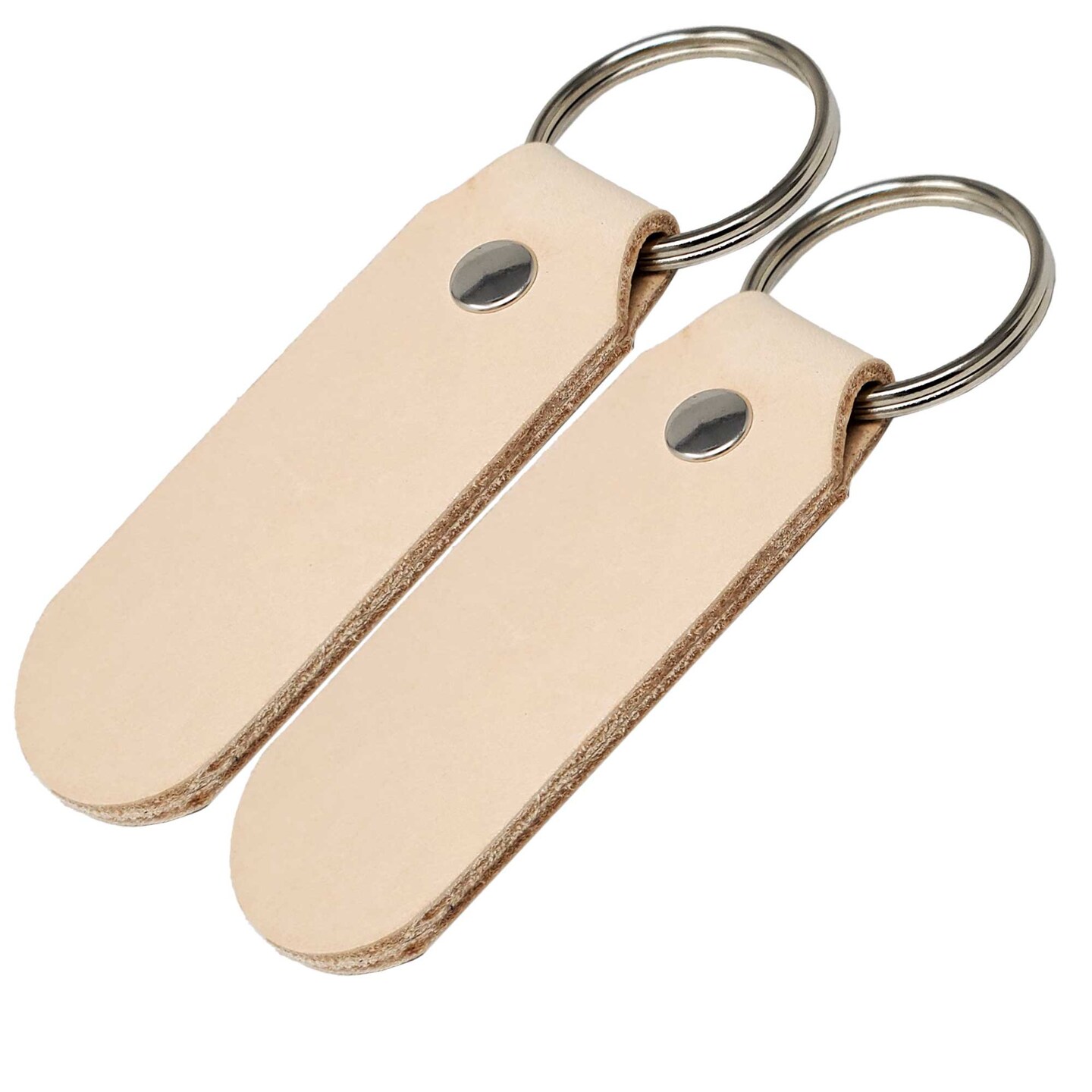 2 Sided Leather Key Chains 10 Pack-Customize it for Promotional Gifts, Fundraising, Events, Wedding - Engrave on Both Sides