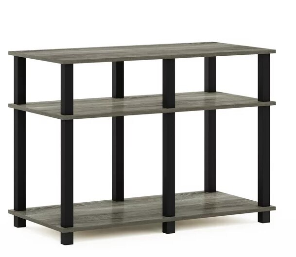 Romain Turn-N-Tube TV Stand, French Oak/Black, for TVs up to 40 inches