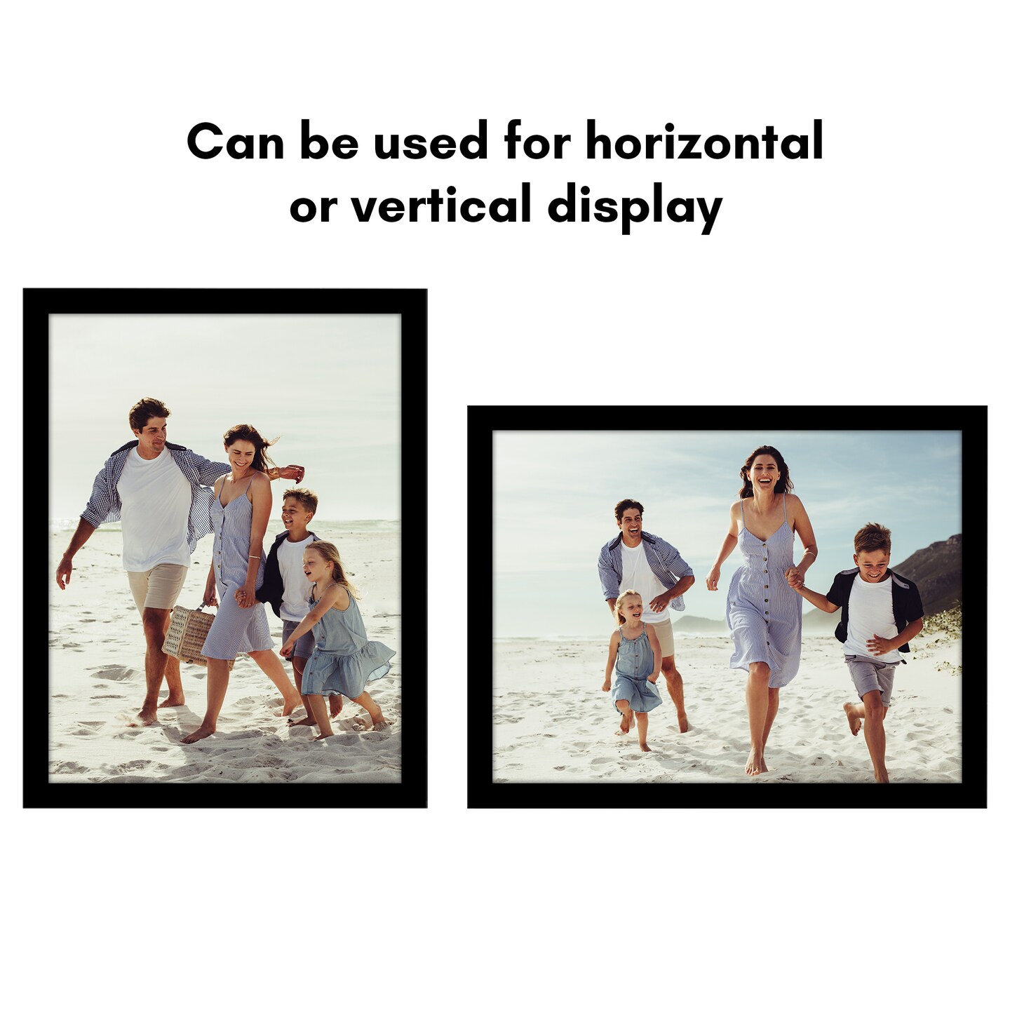 Americanflat Gallery Poster Frame - Wooden Picture Frame for Wall Art - Plexiglass Cover - Hanging Hardware for Horizontal or Vertical Display
