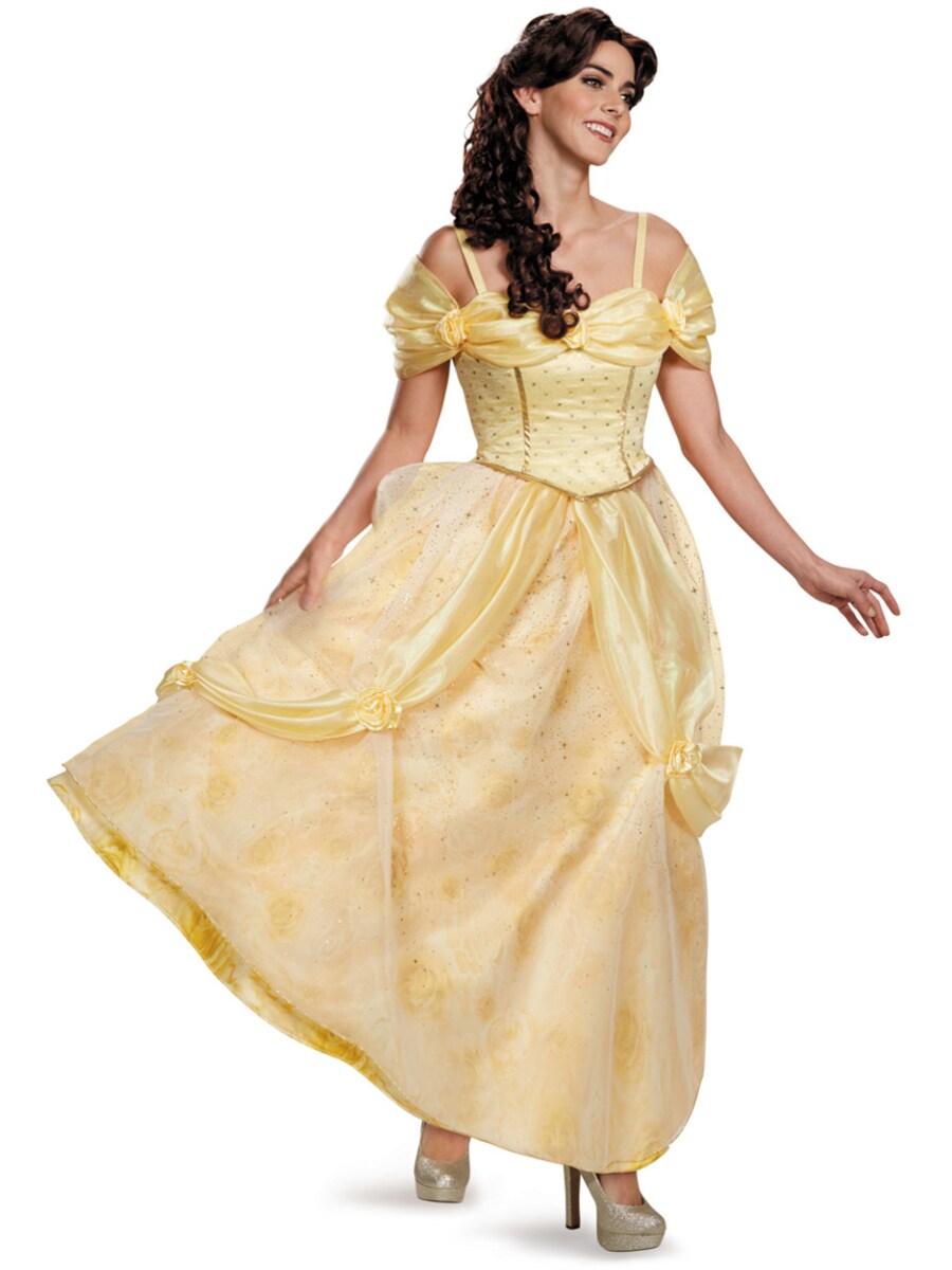 Womens Ultra Prestige Beauty And The Beast Belle Ball Gown Dress Costume