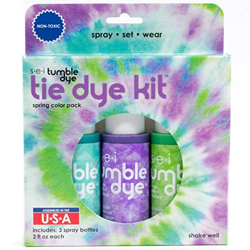 S.E.I. Spring Tie-Dye Kit, Fabric Dye Spray, 3 Colors