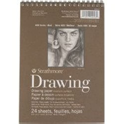 Strathmore Medium Drawing Spiral Paper Pad 6&#x22;X8&#x22;-24 Sheets -62400200