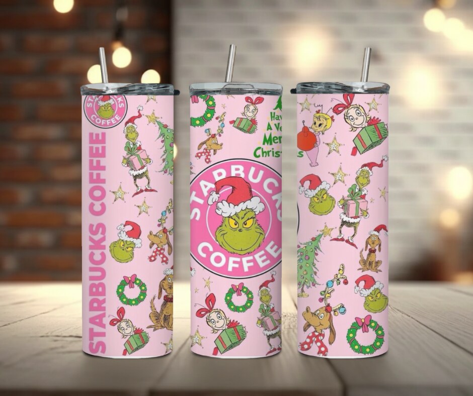 My Day Grinch Pink Tumbler