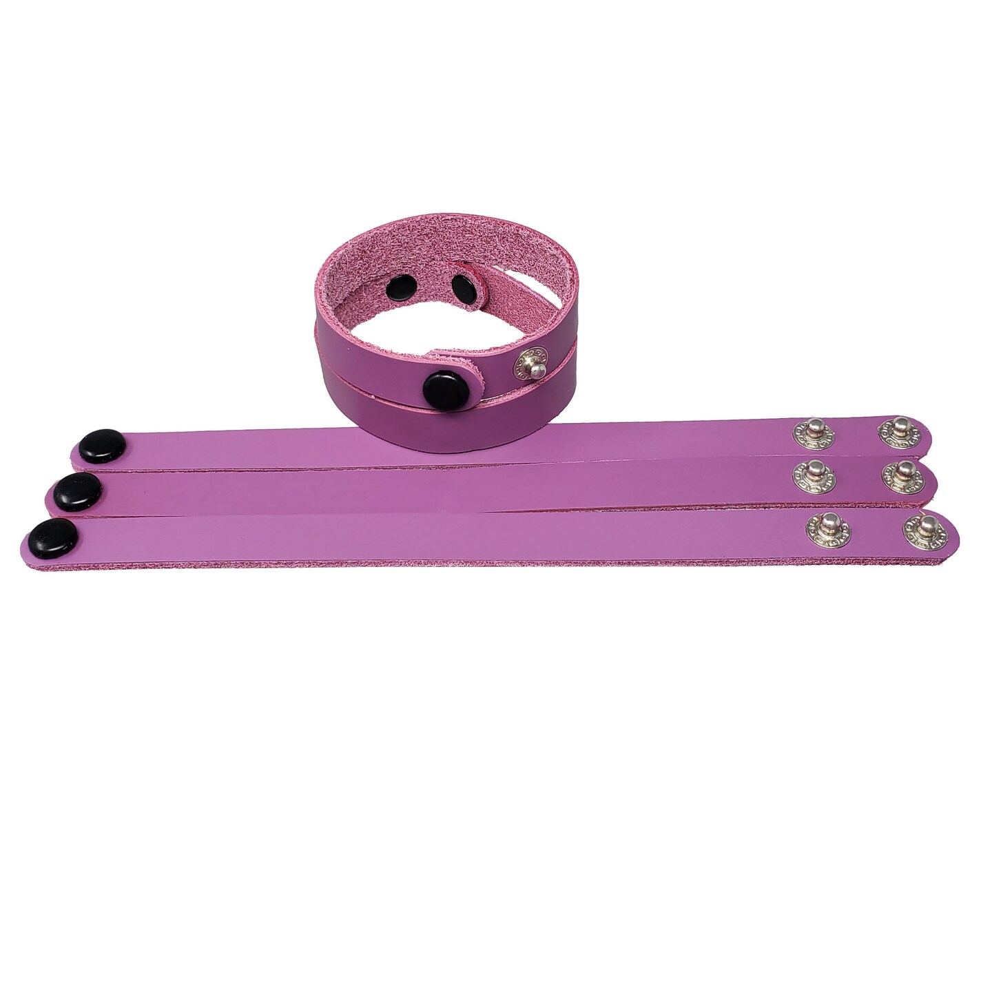 10 Packs Adjustable Leather Bracelets 1/2 Inch wide in many colors