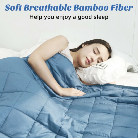 Heavy Weighted Blanket Natural Bamboo Fabric Soft Breathable