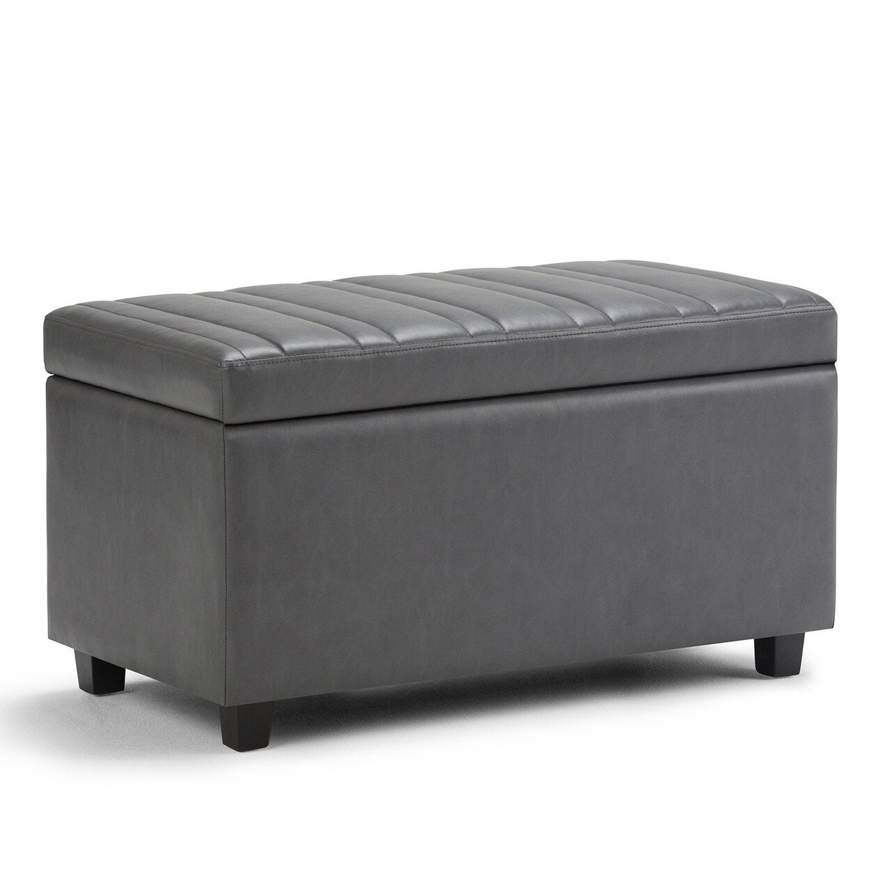 Simplihome Darcy 34" Lift Top Storage Ottoman Bench Footrest Stool, Coffee Table