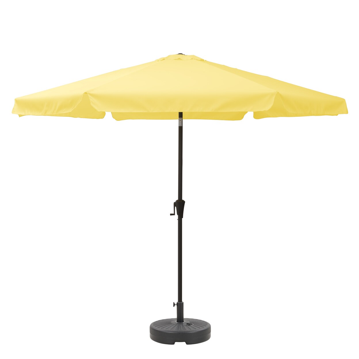 Corliving 10Ft Round Tilting Patio Umbrella And Round Umbrella Base