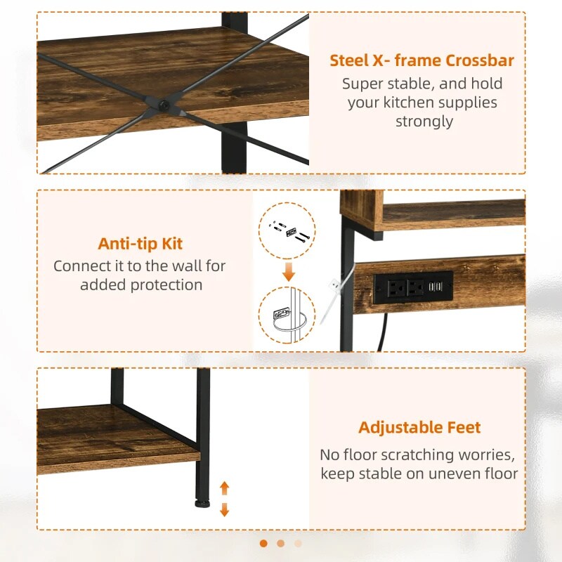 Multi-Tier Kitchen Storage &#x26; Organization Bakers Rack