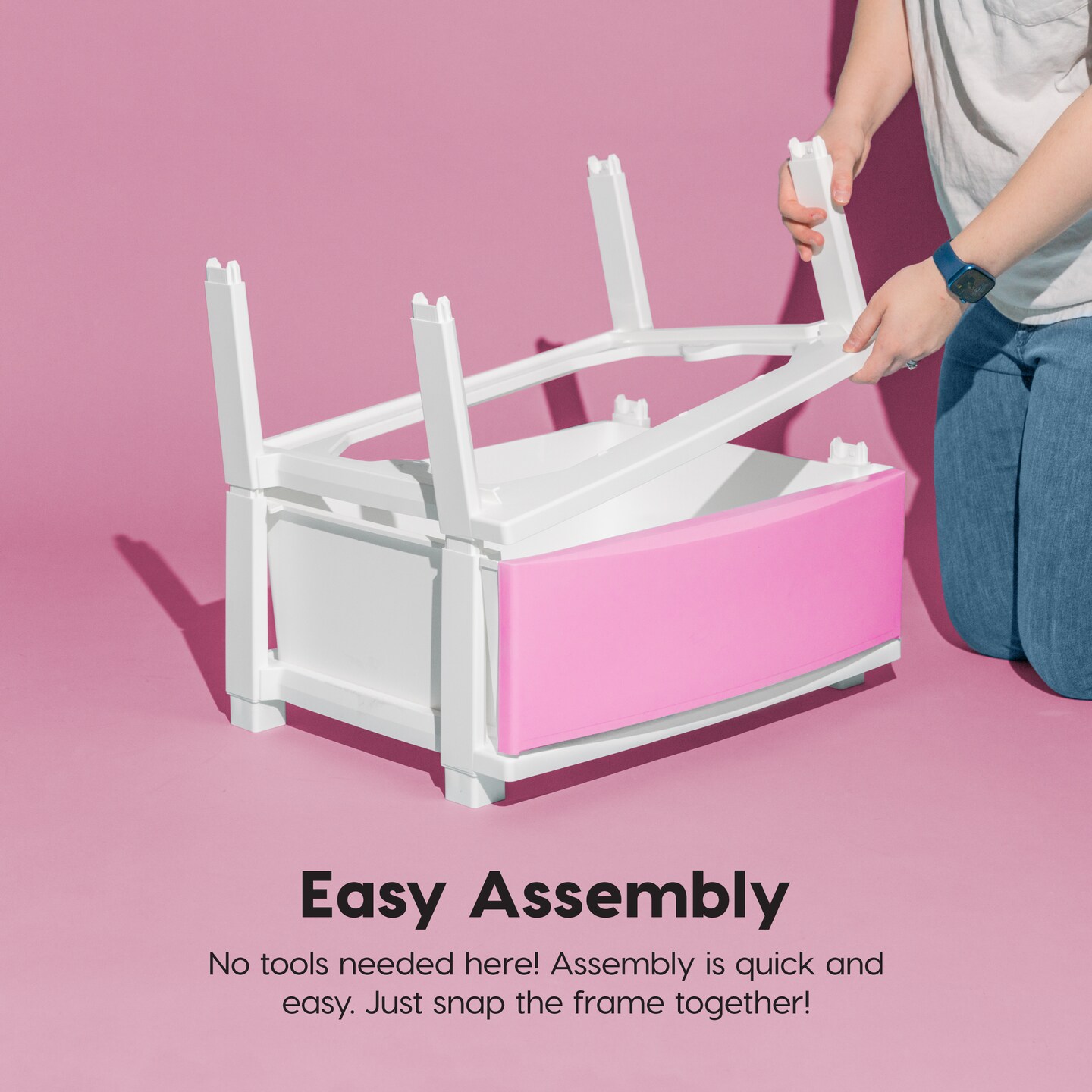 IRIS USA Plastic 4 Drawer Storage Cart, Organizer Unit for Bedroom, Closet, Kitchen, Bathroom, Laundry Room, Dorm