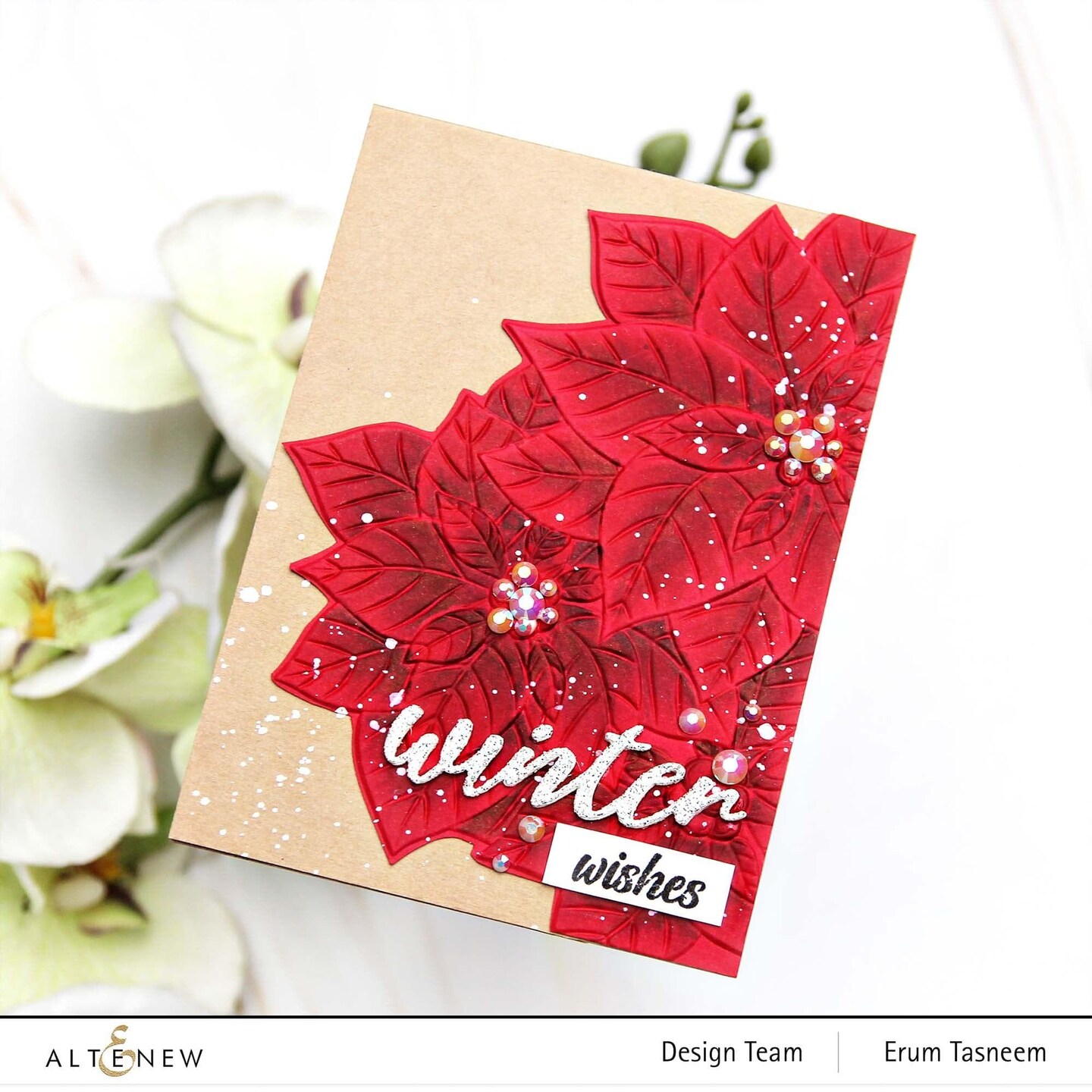 Poinsettia Cluster 3D Embossing Folder