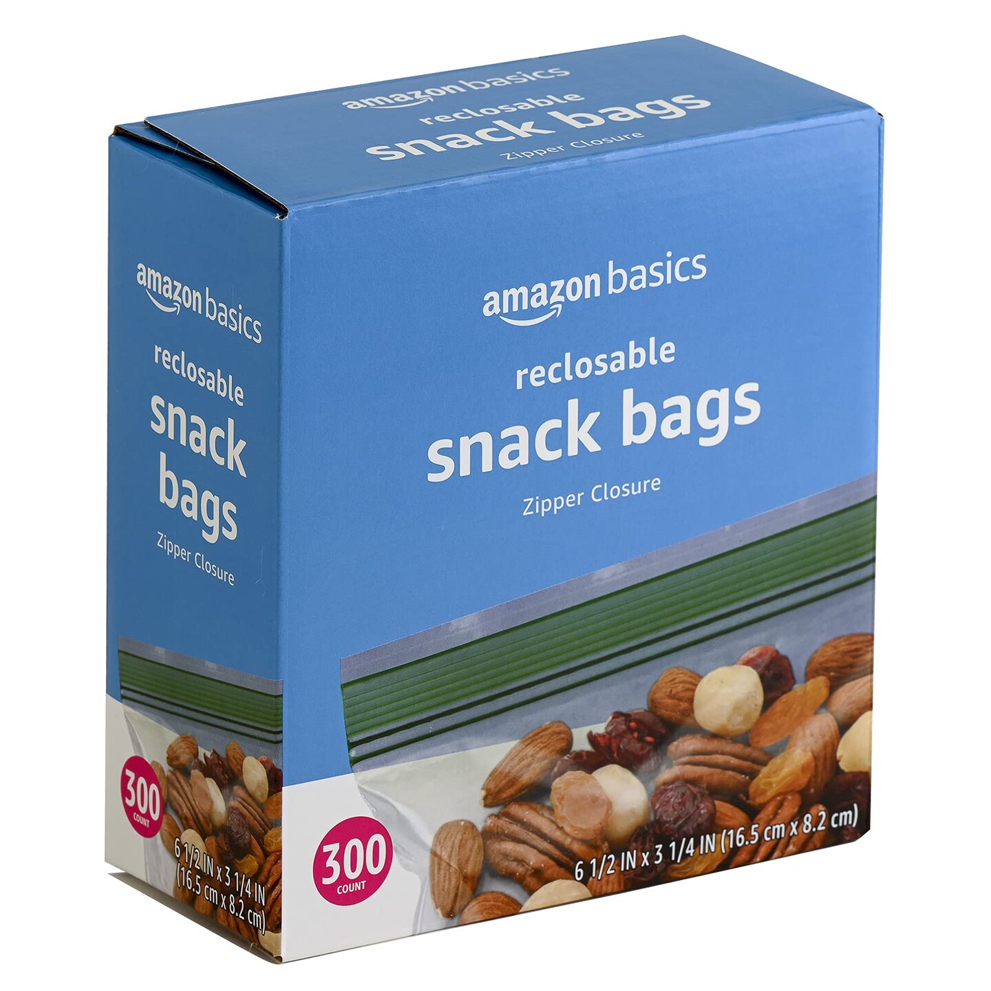 300 Pieces Amazon Basics Snack Storage Bags, (Previously Solimo)