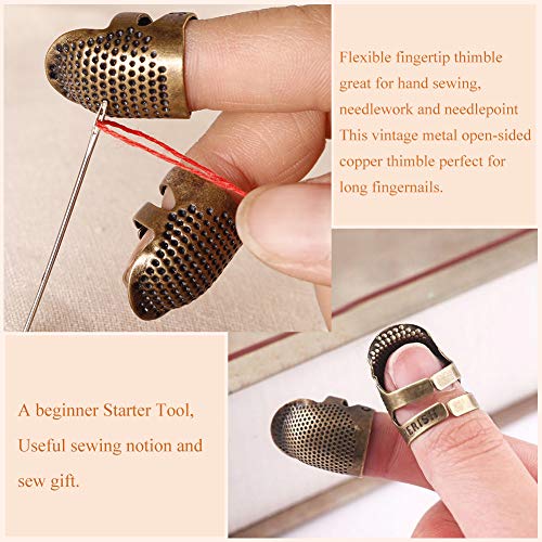 Thimble Sewing Thimbles Finger Protector Metal Quilting Hand Antique  Decorative Embroidery Copper Fingertip Needlework