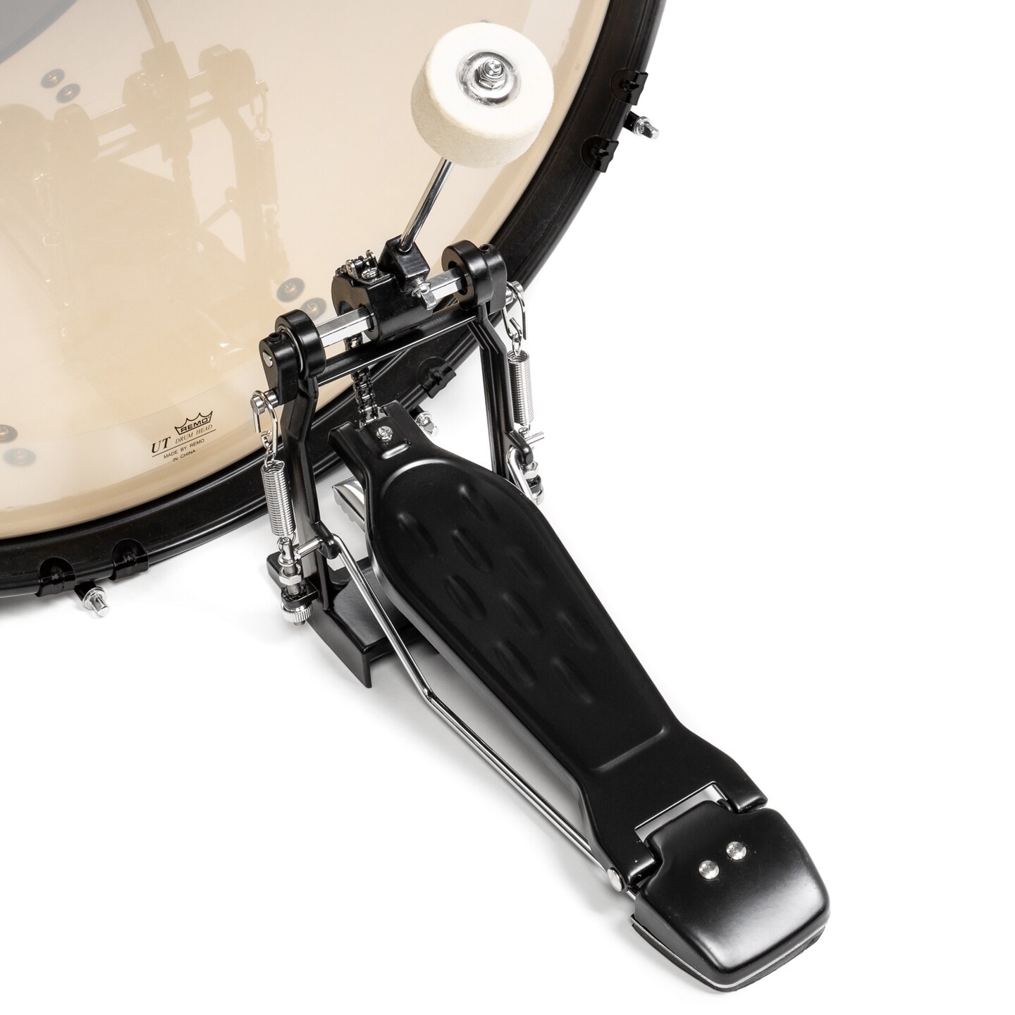 Ashthorpe 5-Piece Full Size Adult Drum Set with Remo Heads & Premium Brass Cymbals - Complete Professional Percussion Kit with Chrome Hardware