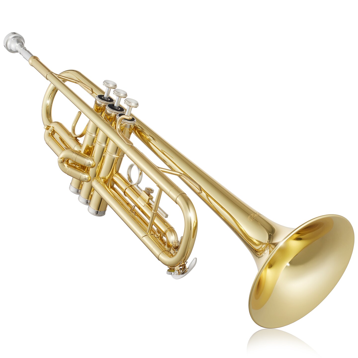 Ashthorpe Standard Bb Trumpet - Includes Case, Mouthpiece, Gloves, Cleaning Cloth, Valve Oil