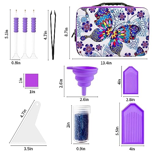 Diamond Painting Storage Containers,60 Slots Diamond Painting Accessories with Tools for Diamond Art Organizer Craft Jewelry Beads Storage Box