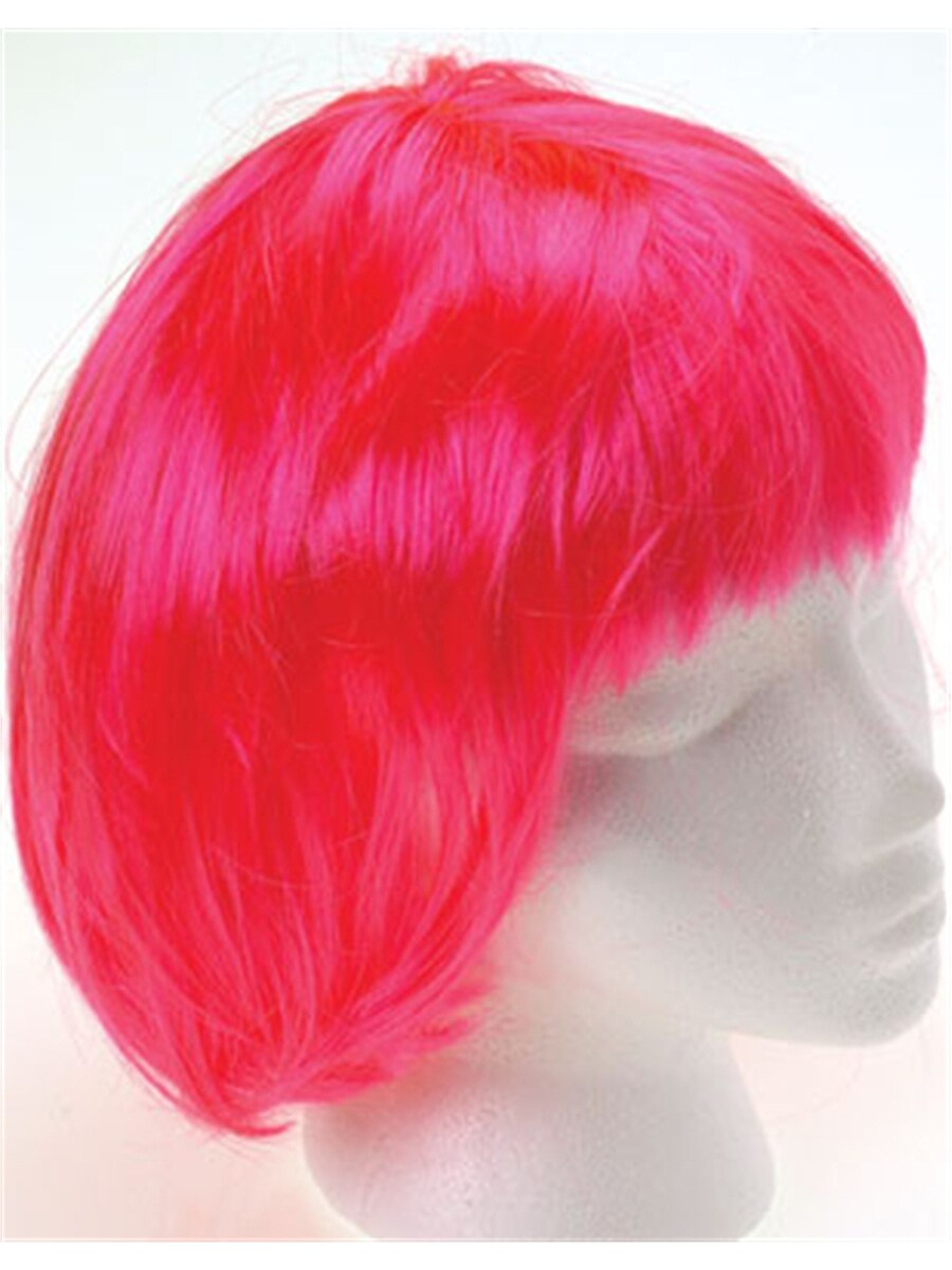 Adult Hot Pink Short Waive Curly Mod Bob Costume Wig | Michaels